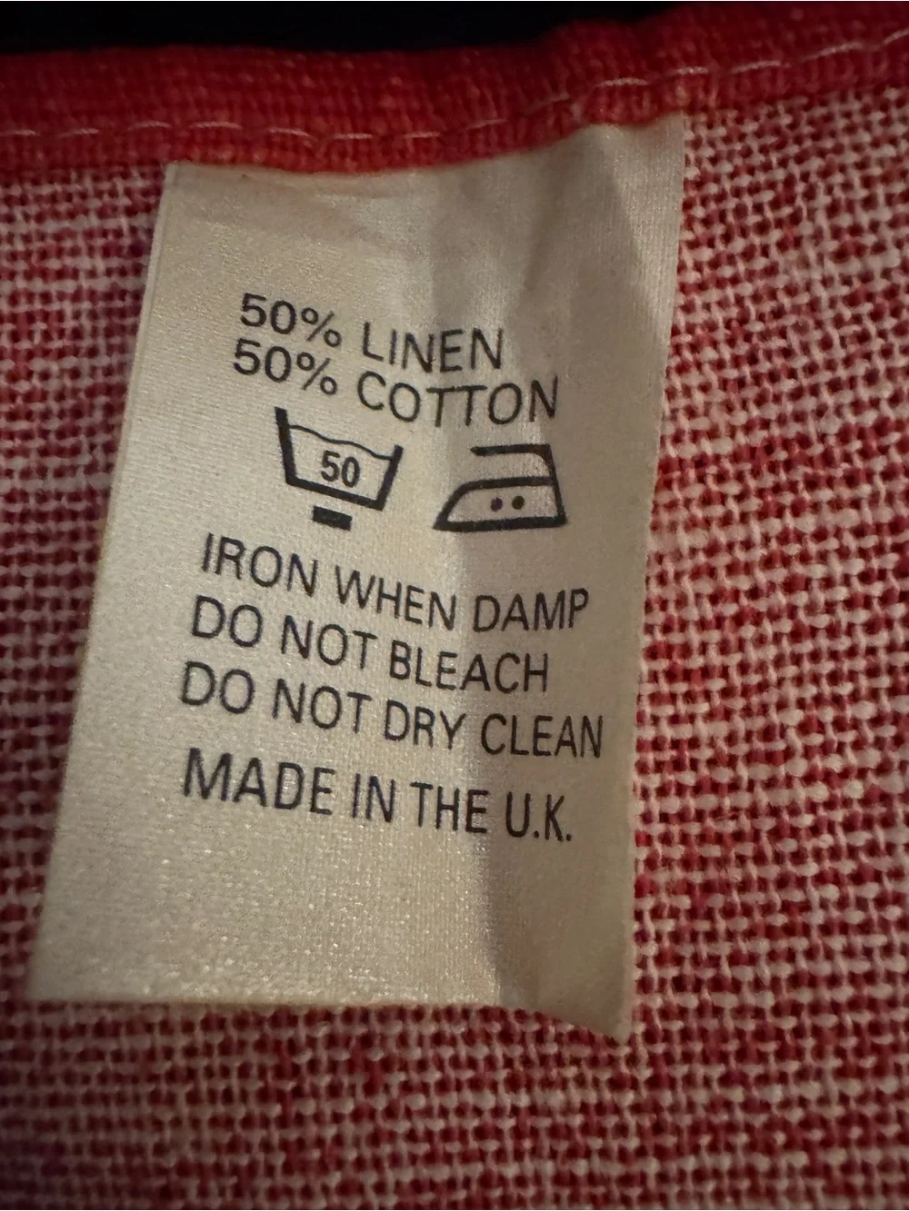 Vintage Carnation Evaporated Milk British Advertising Tea Towel Linen Cotton